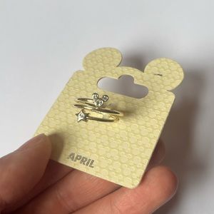 Silver Disney April birthday stone
